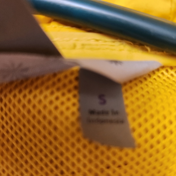 ATHLETA Outbound Anorak Classic Yellow Hooded Rain Jacket Women Sz S Cinch Back - Picture 5 of 7